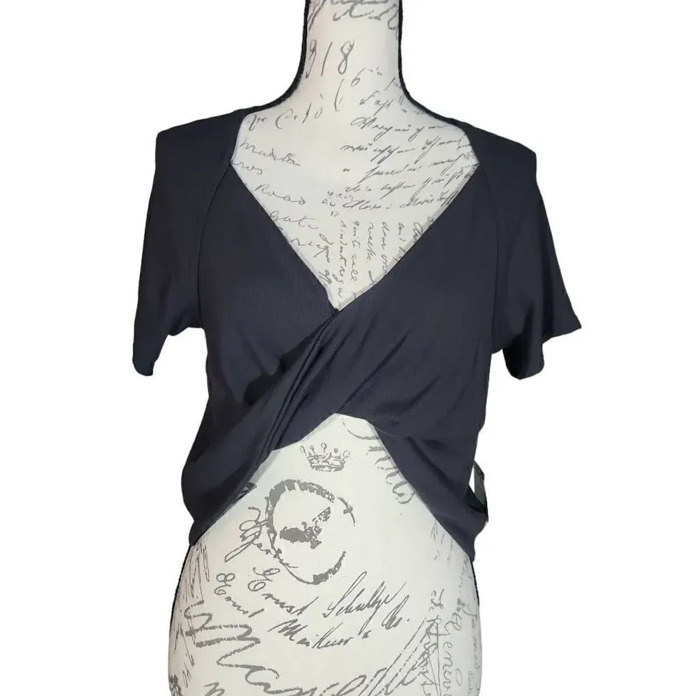 Lululemon Women's Size 12 Gray LA Twist Front Crop Top